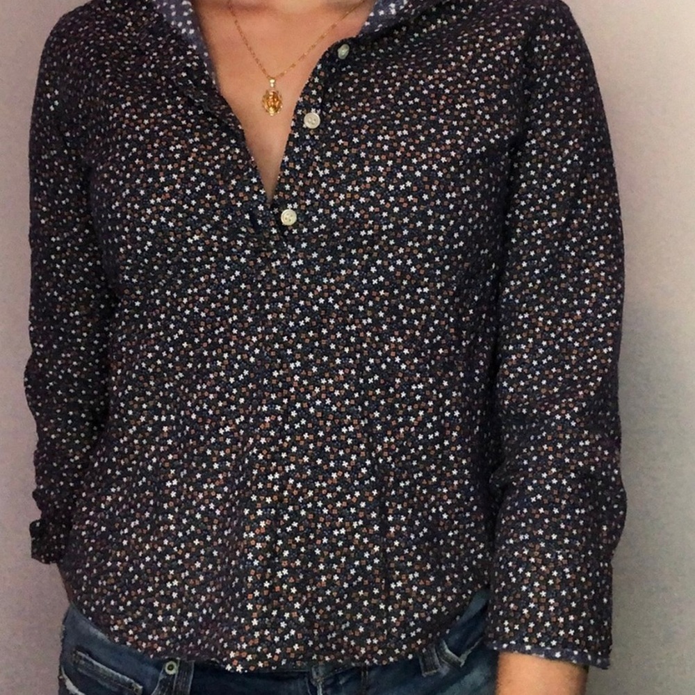 Floral Collared Shirt Vest